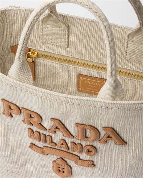 prada linen tote